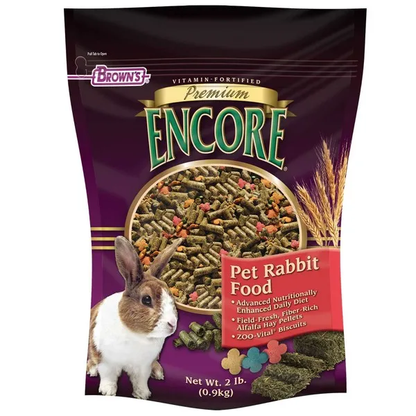 2 Lb F.M. Brown Encore Premium Rabbit Food - Food